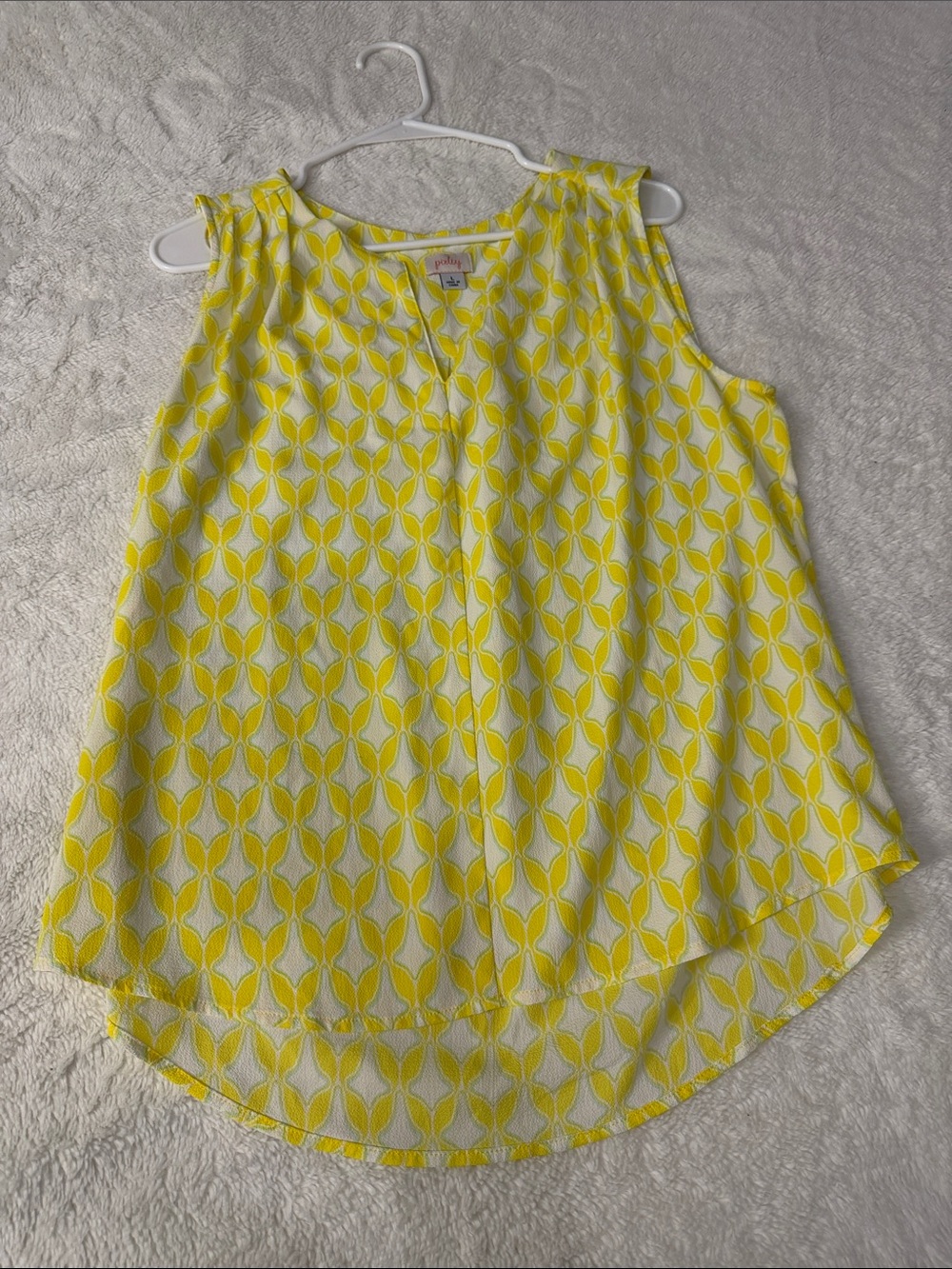 Pixley Yellow Geometric Sleeveless V-Neck Camisole